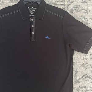TOMMY BAHAMA BLACK POLO SHIRT SUPIMA ISLANDZONE MENS SZ MEDIUM M NEW WITHOUT TAG